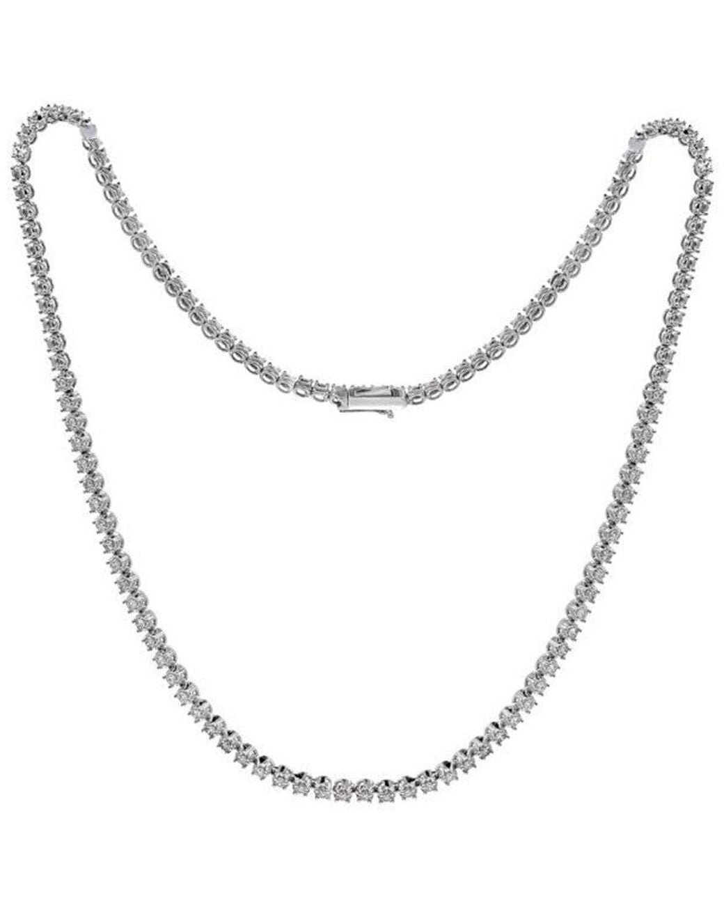 Diana M Metallic Fine Jewelry 14k 7.00 Ct. Tw. Diamond Classic Tennis Necklace