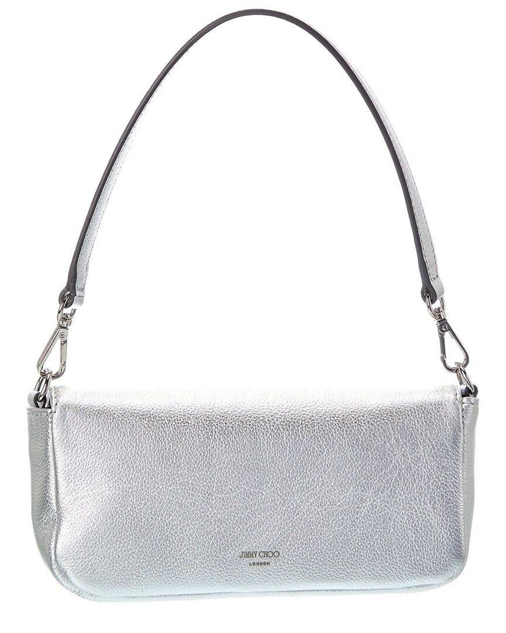 Jimmy Choo Metallic Aimeey Leather Crossbody