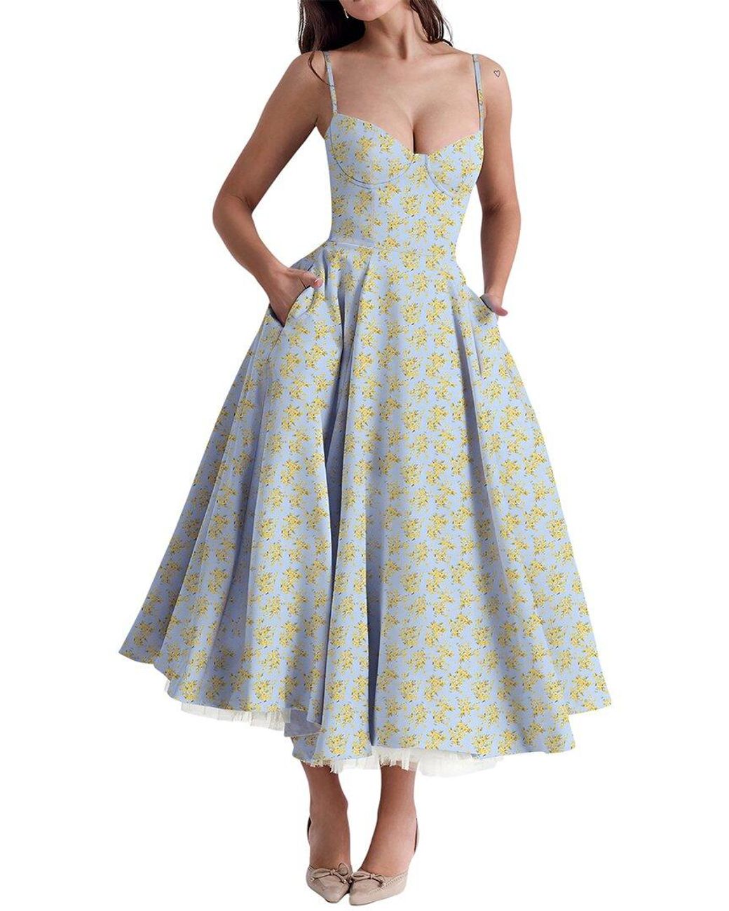 Tedora Blue Midi Dress