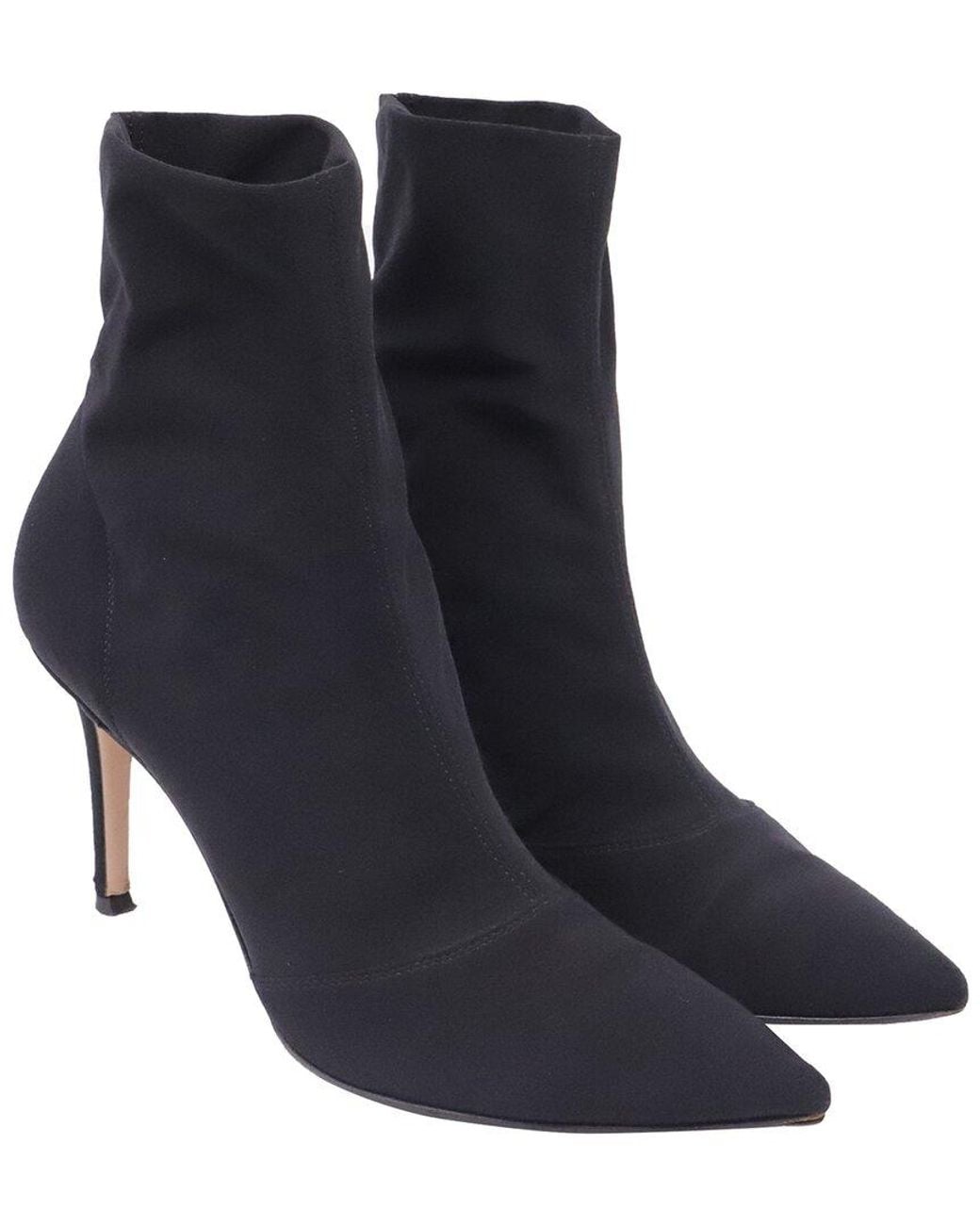 Gianvito Rossi Blue Viscose Osaka Stretch Bootie (Authentic Pre-Loved)