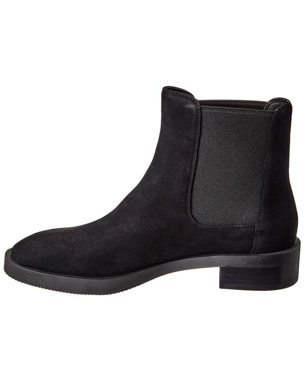 Stuart Weitzman Black Sondra Sleek Suede Bootie