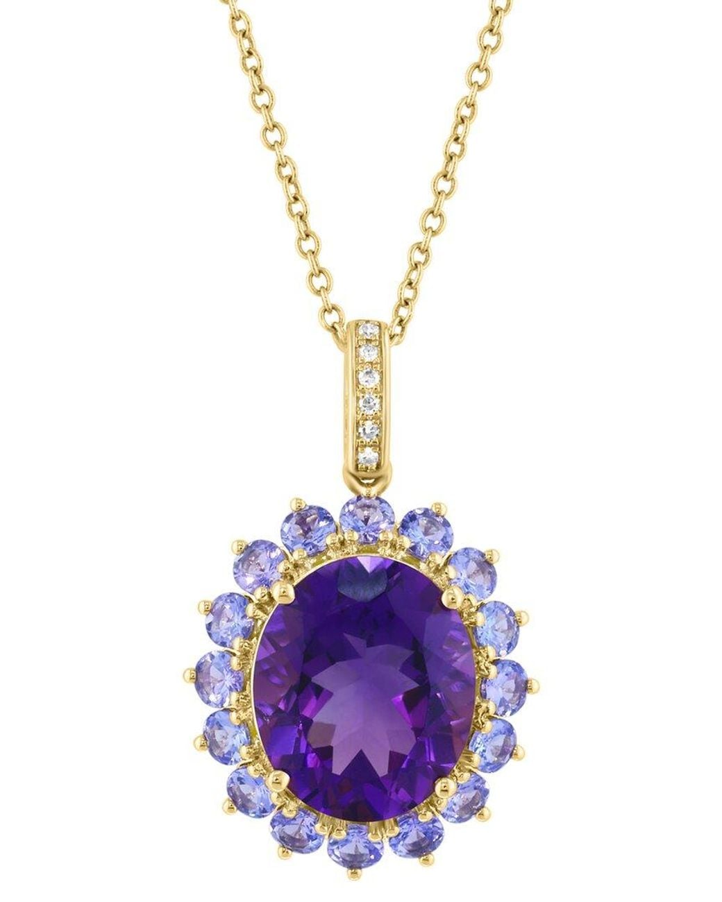 Effy Fine Jewelry Metallic 14K 5.02 Ct. Tw. Diamond & Gemstone Necklace