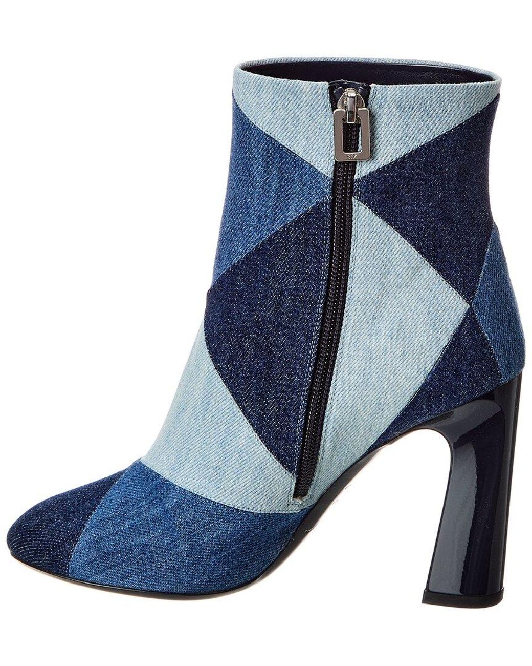 Roger Vivier Blue Prismick Denim Boot