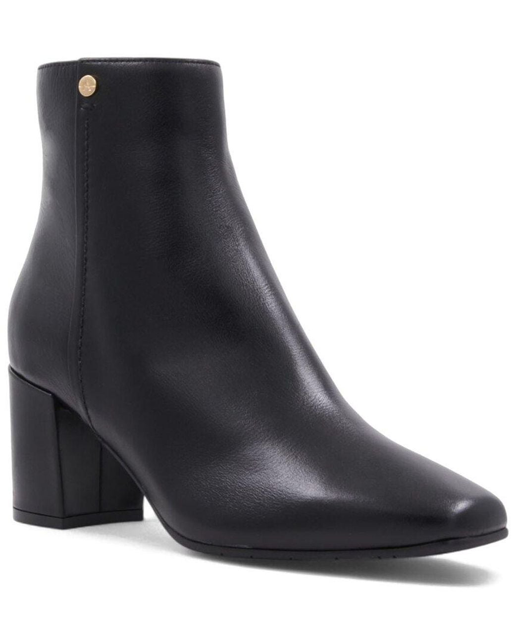 Aquatalia Black Domani Weatherproof Leather Bootie