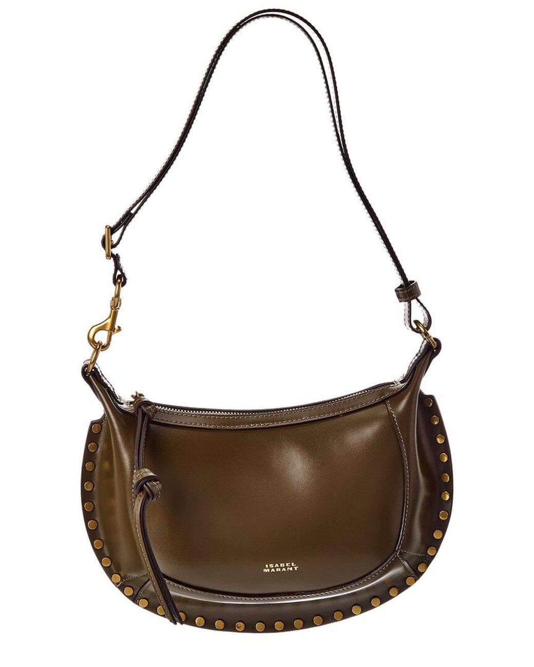 Isabel Marant Brown Oskan Moon Leather Hobo Bag