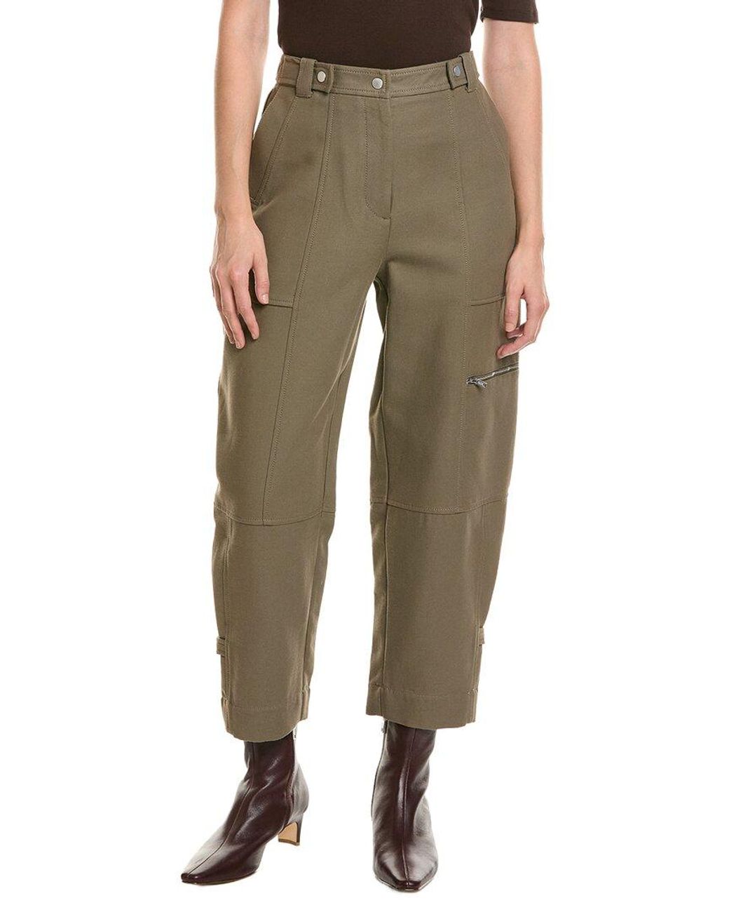 3.1 Phillip Lim Green Wool-Blend Utility Relaxed Tapered Pant