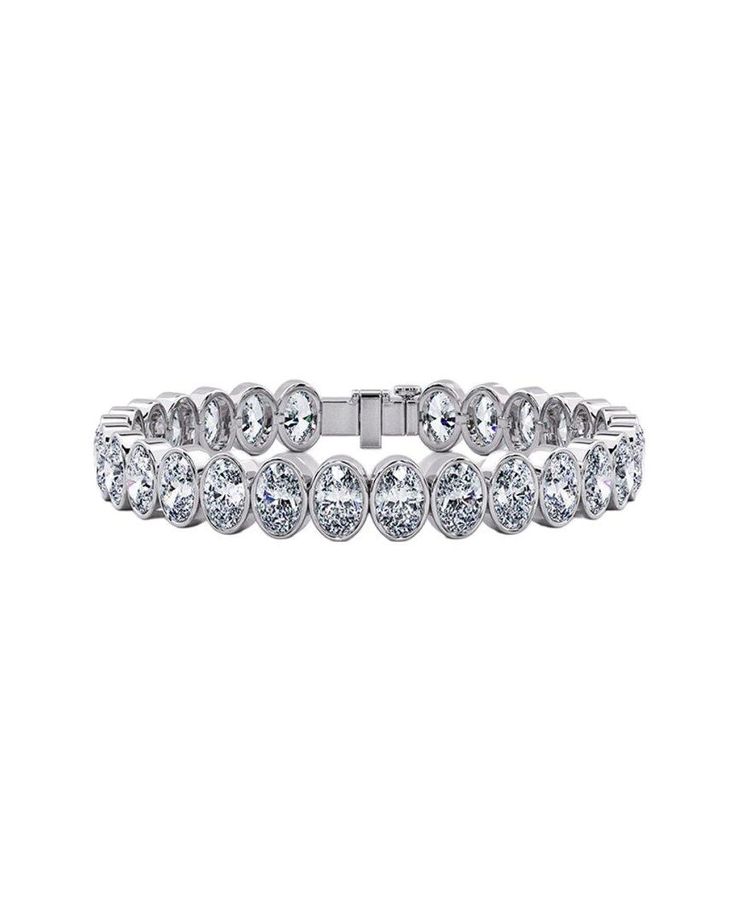 Lab Grown Diamonds White 14K 25.50 Ct. Tw. Lab-Grown Diamond Tennis Bracelet