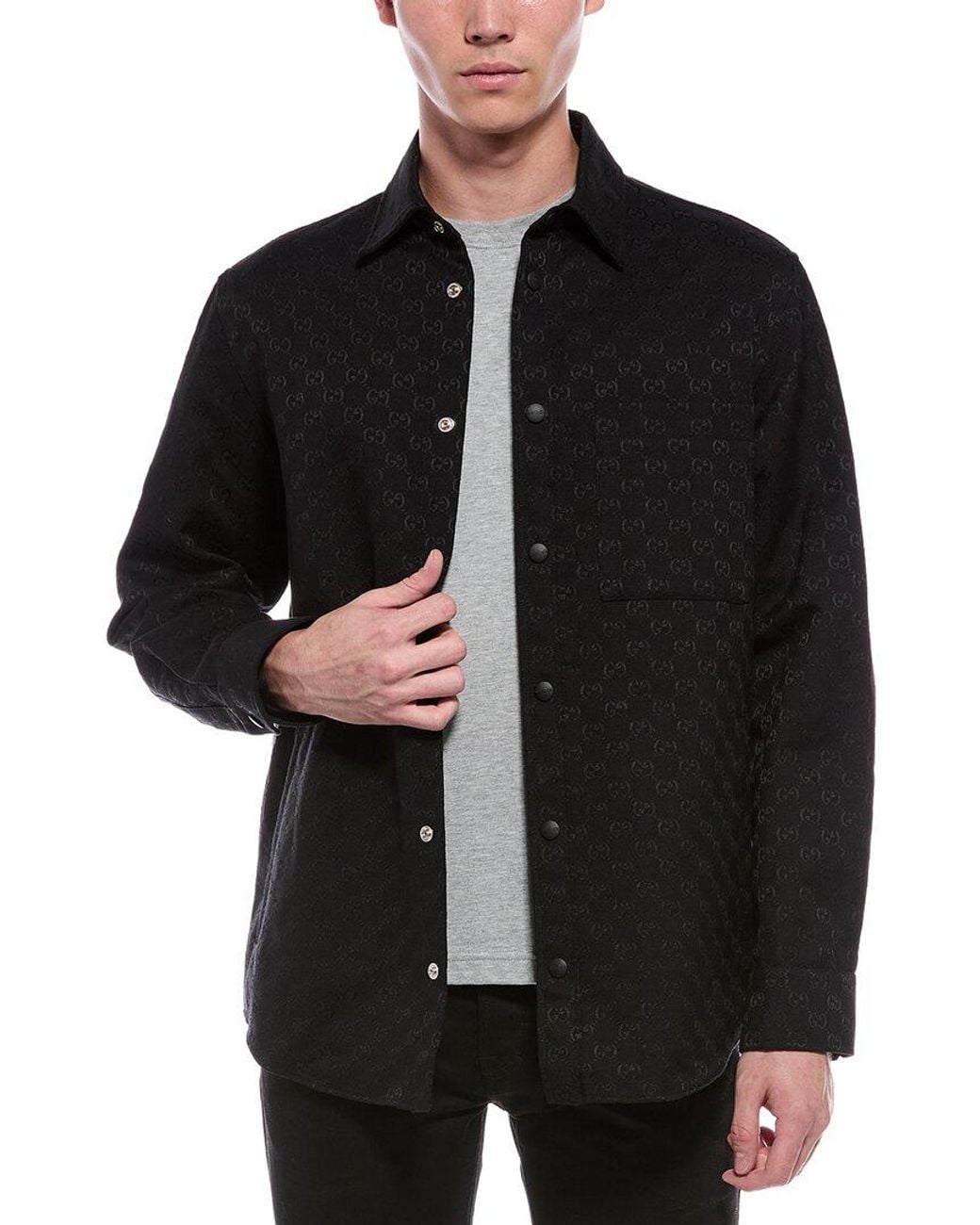 Gucci Black Canvas Overshirt for men