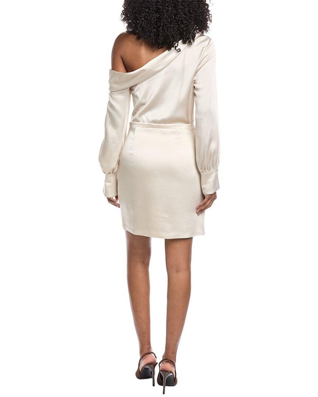Jonathan Simkhai Natural Cameron One Shoulder Mini Dress
