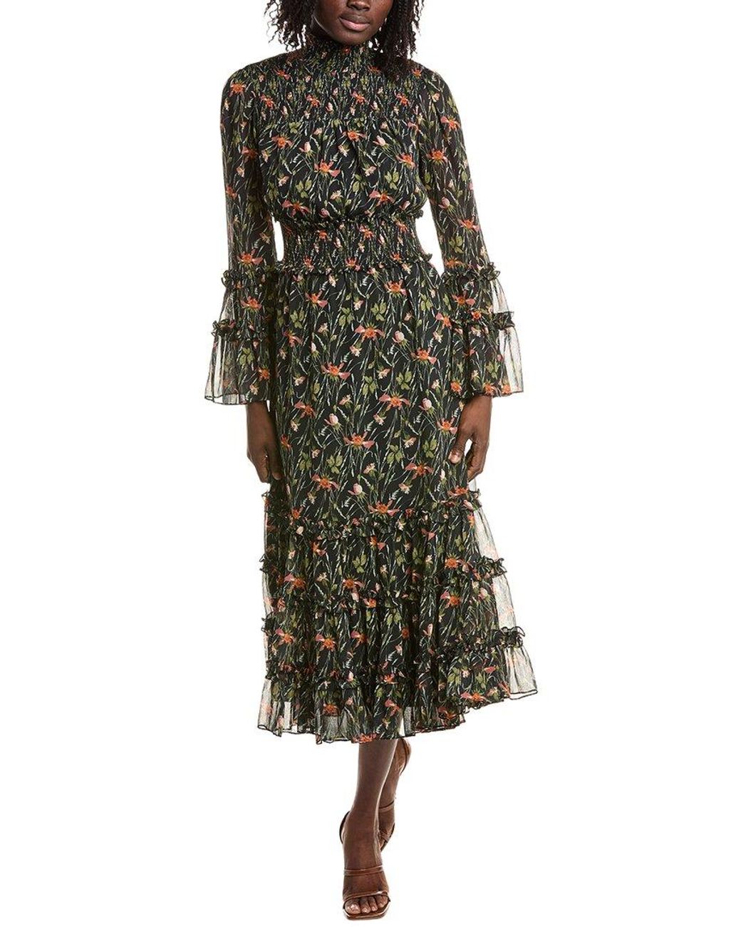 Cinq À Sept Green Windswept Meadow Kinsley Maxi Dress