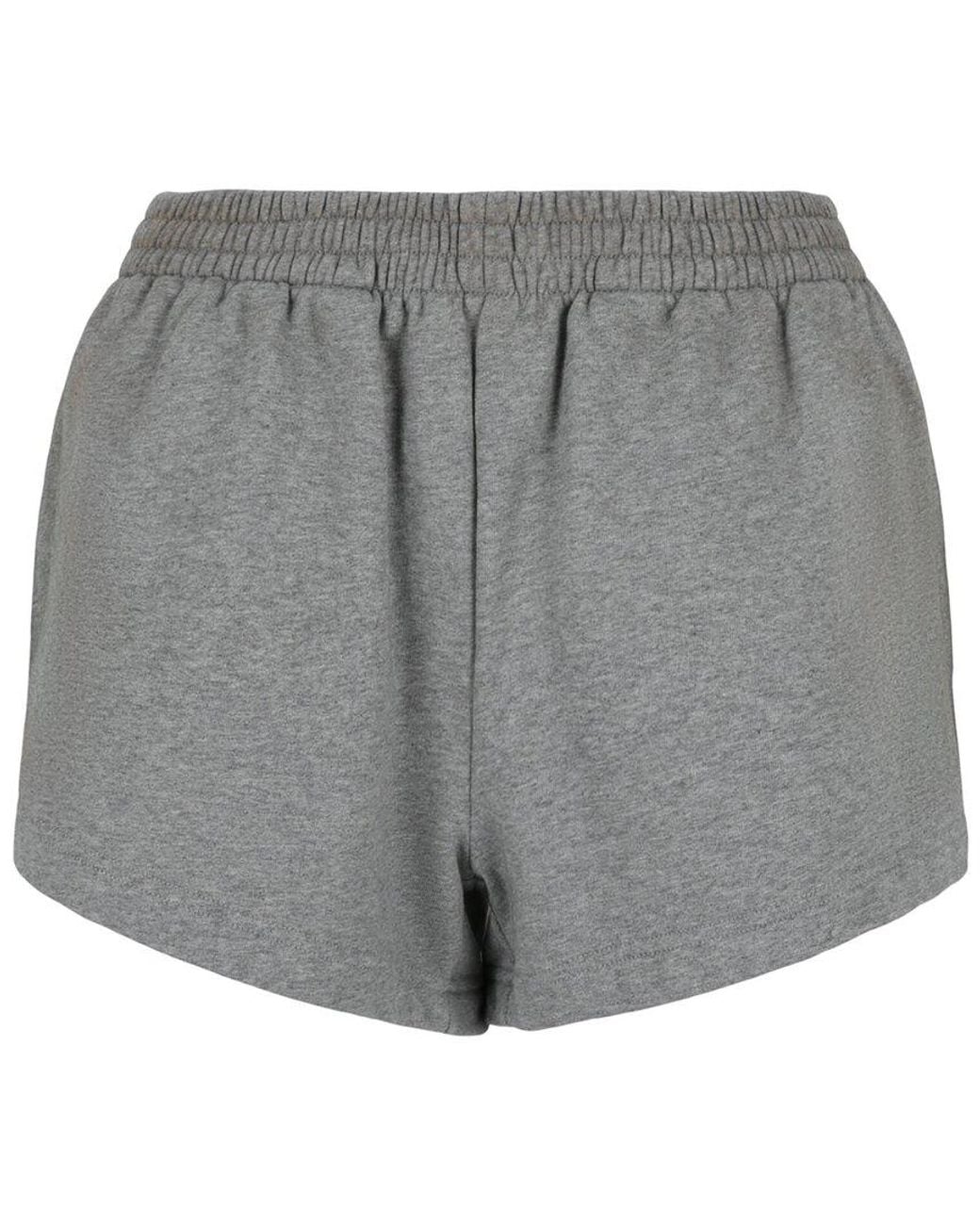 Balenciaga Gray Distressed Cotton Running Short