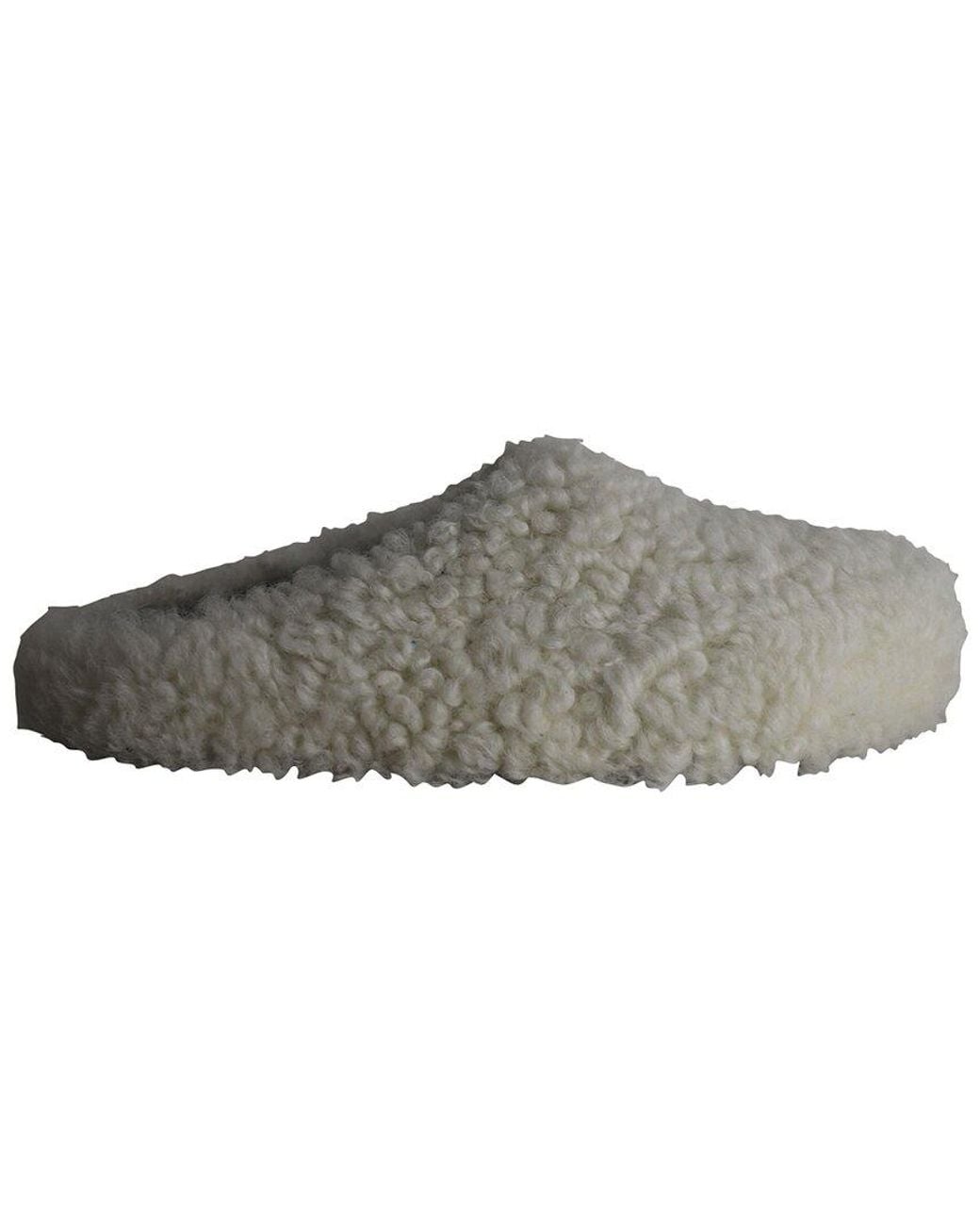 Marni Gray Wool/Hair Sabot Round-Toe Shearling Mule (Authentic Pre-Loved) for men