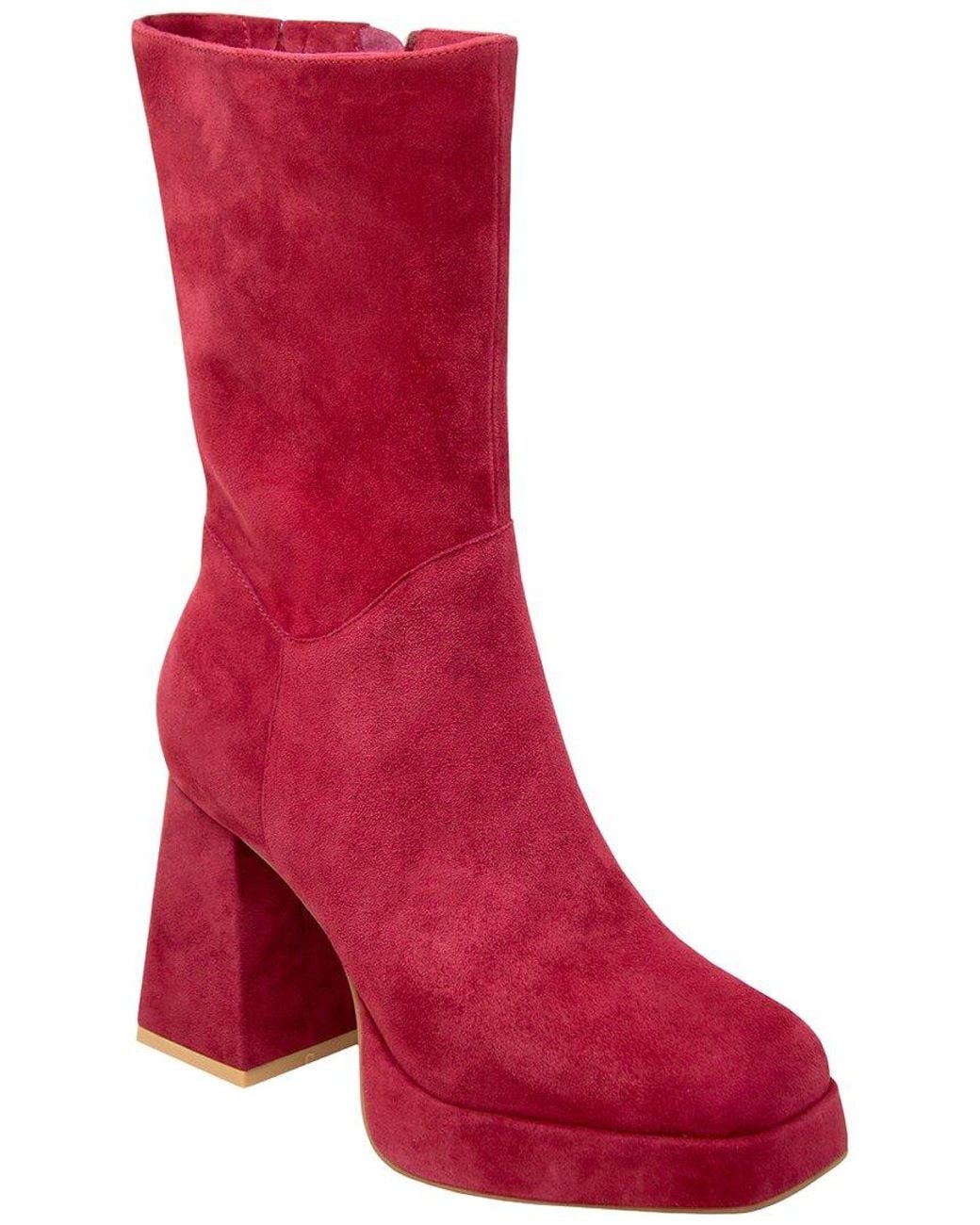 Charles David Red Verity Leather Bootie