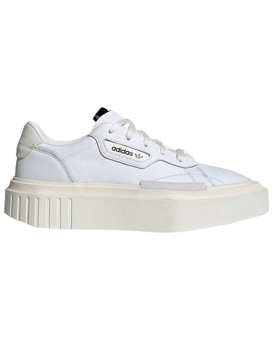 adidas Leather Hypersleek Shoes in White | Lyst