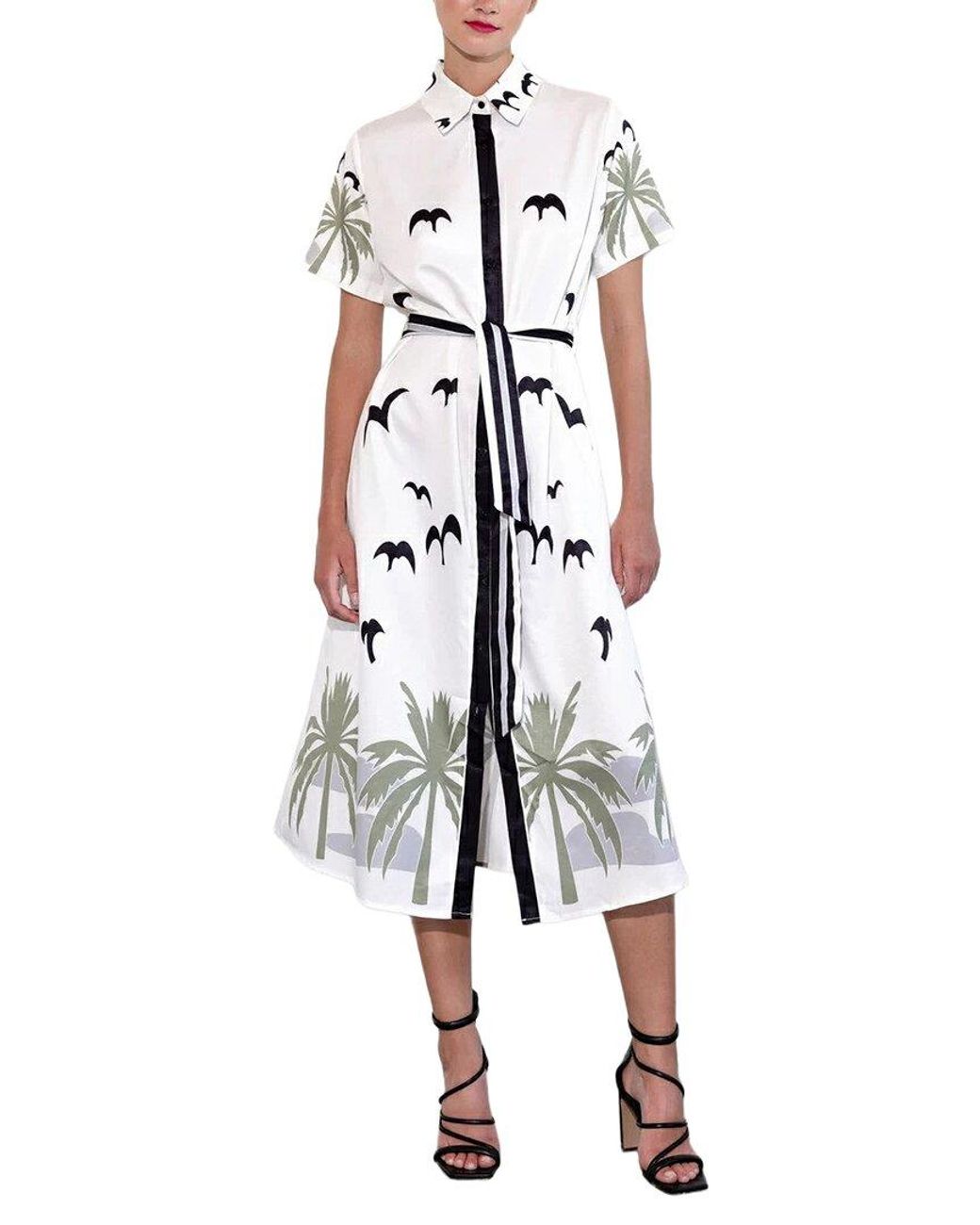 AMINA GLAM White Midi Dress