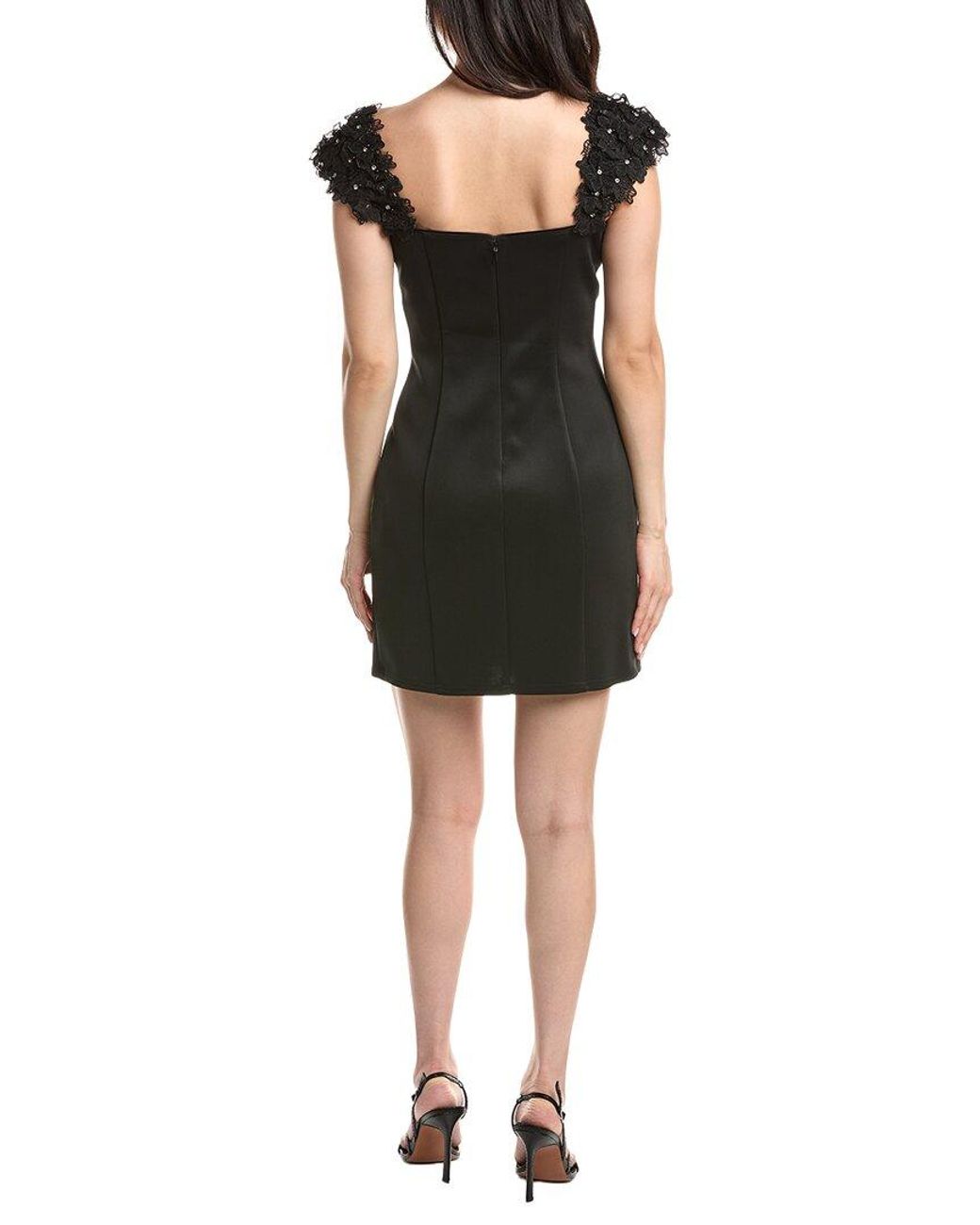 SHO by Tadashi Shoji Black Tadashi Shoji Sone Floral Embellished Mini Dress