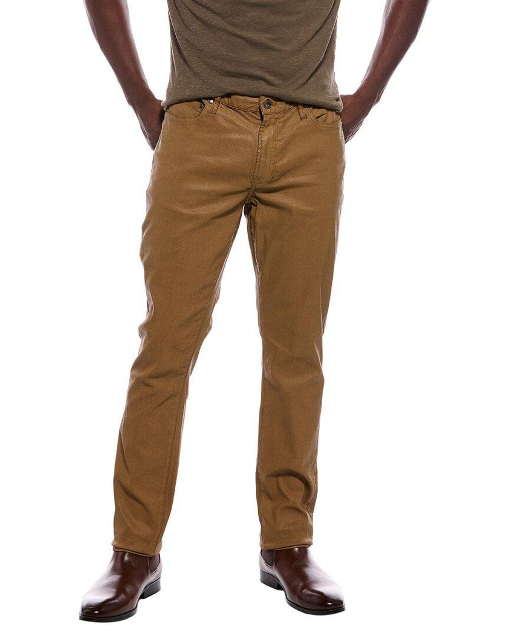 John Varvatos Brown Tapered Fit Trouser for men