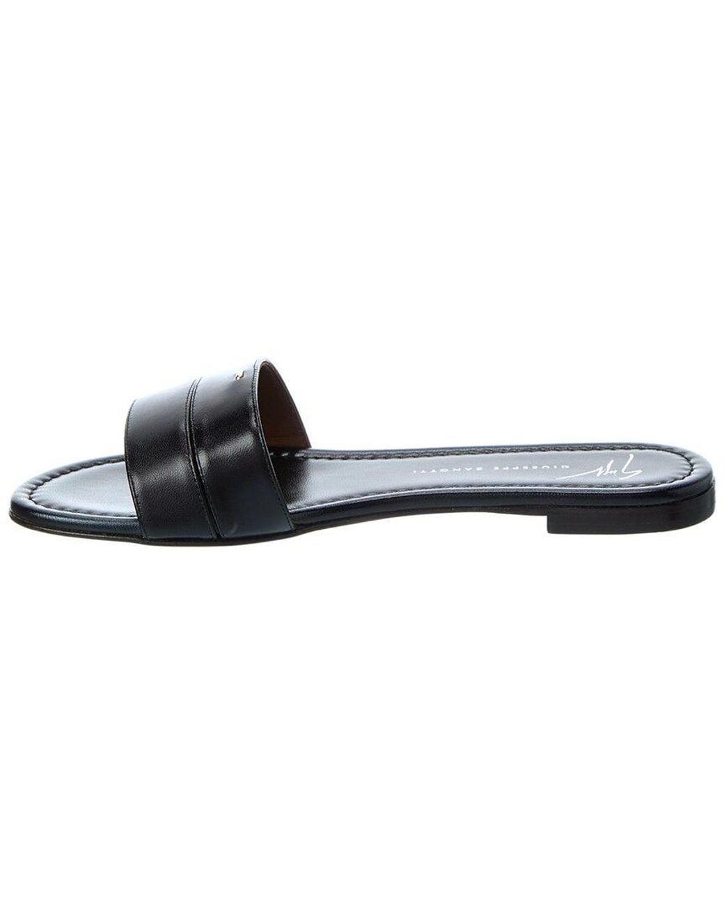 Giuseppe Zanotti Black Baddy Leather Sandal