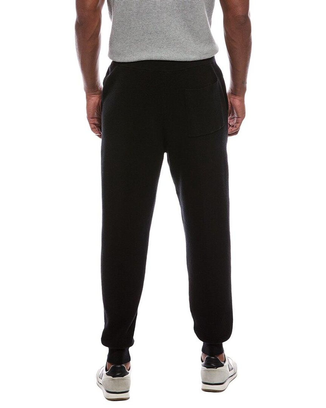 ATM Black Waffle Cashmere-Blend Pant for men