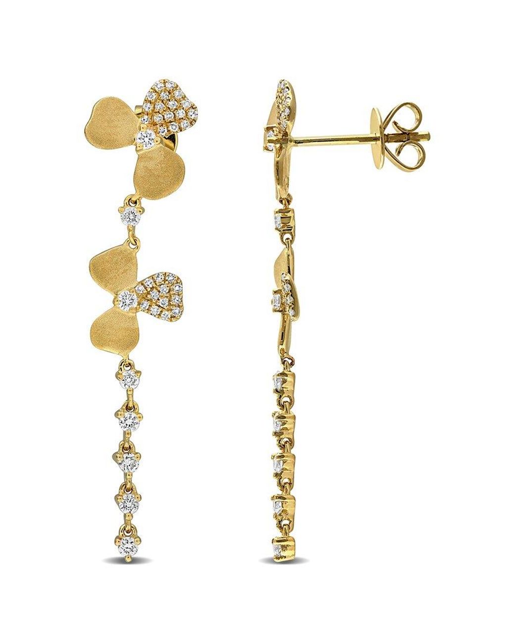 Rina Limor White 14k 0.41 Ct. Tw. Diamond Drop Earrings