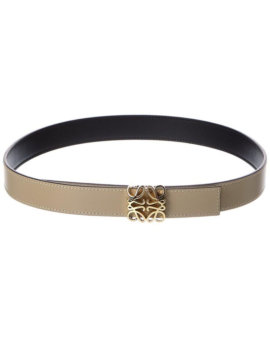 Loewe Black Anagram Bombé Reversible Leather Belt