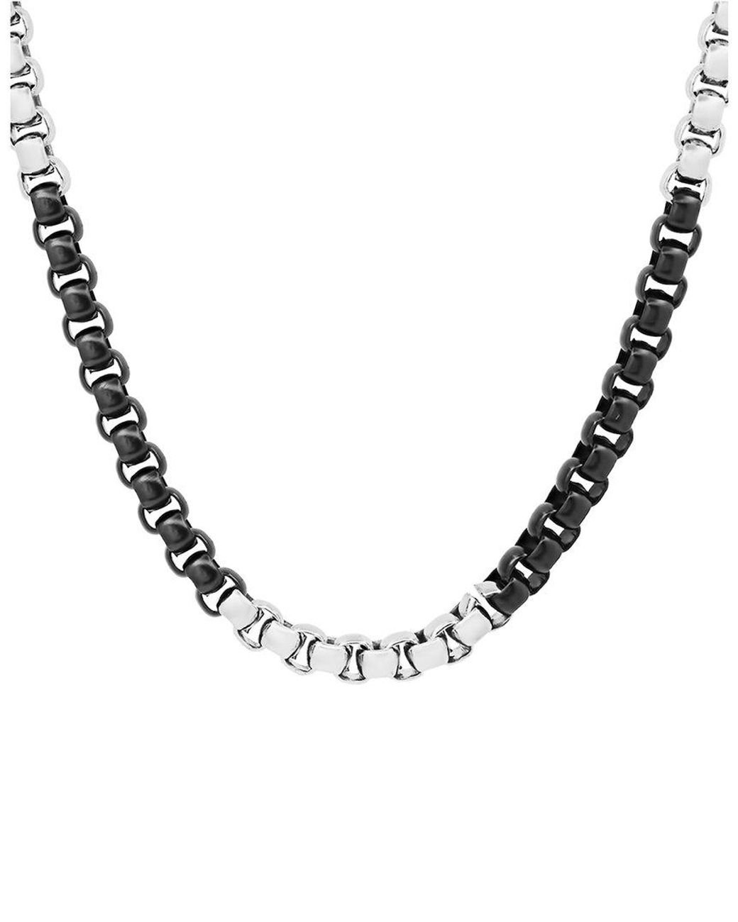 Anthony Jacobs Stainless Steel Necklace in Metallic for Men | Lyst