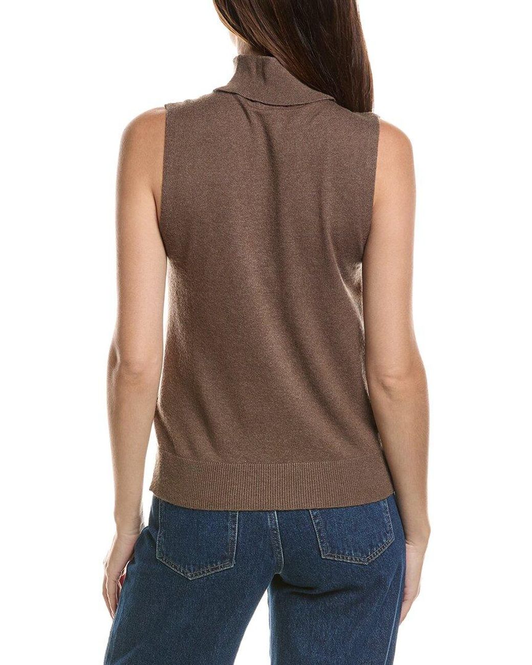Splendid Gray Emily Mock Neck Sweater Tank