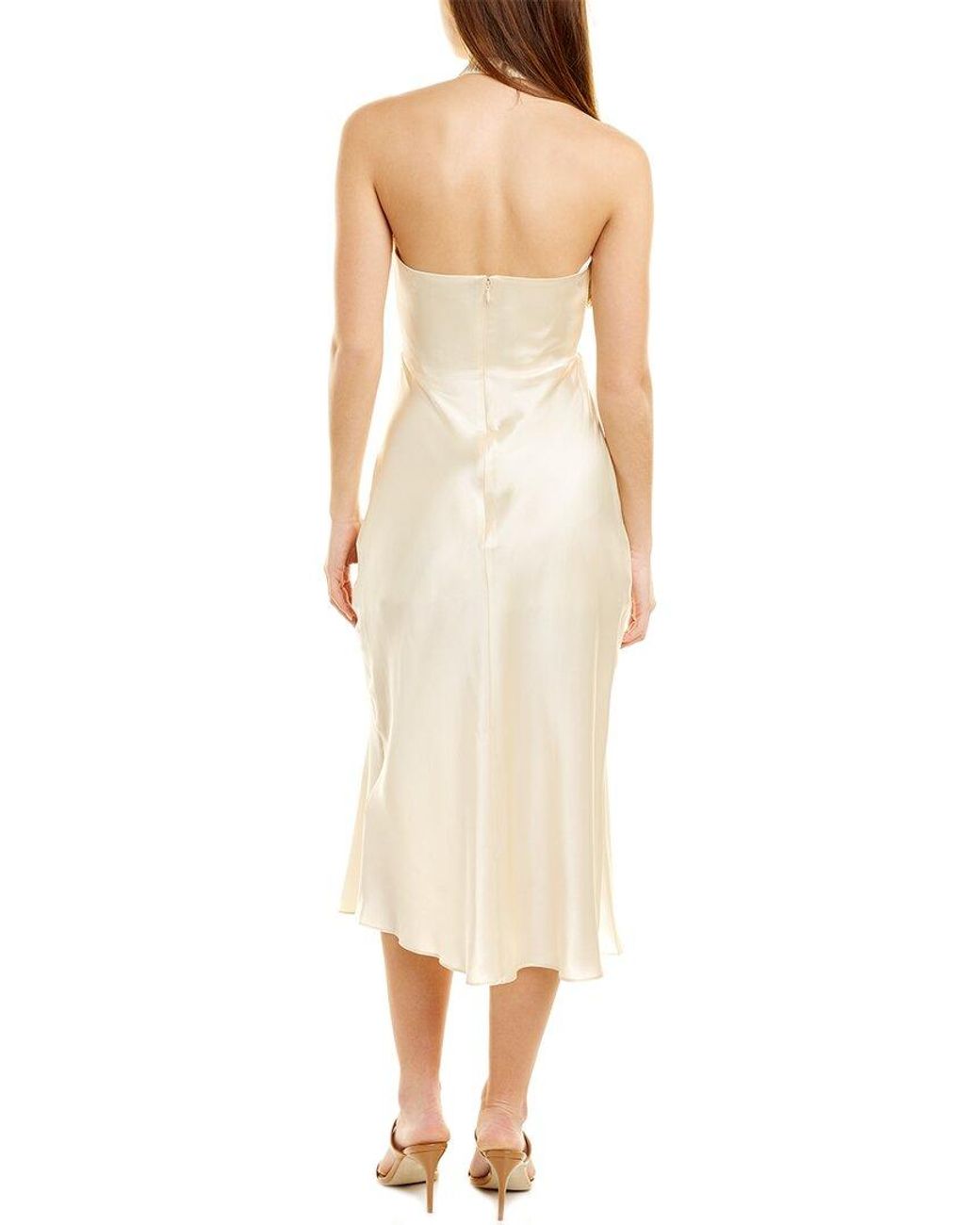 Nicholas Metallic Allia Silk Midi Dress