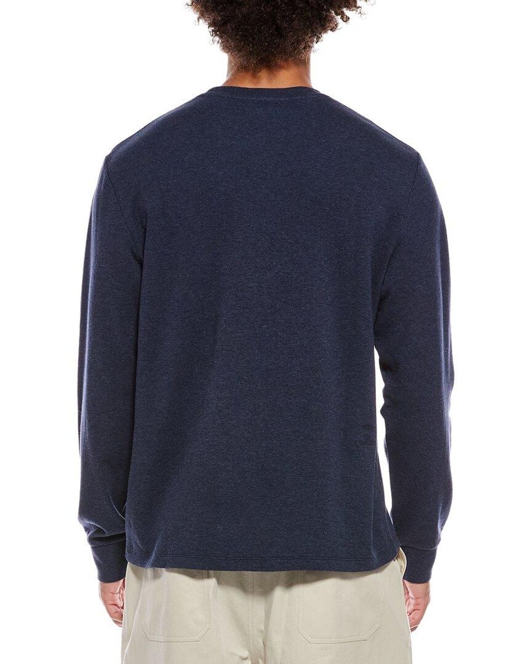 FRAME Blue Duofold Crewneck T-Shirt for men