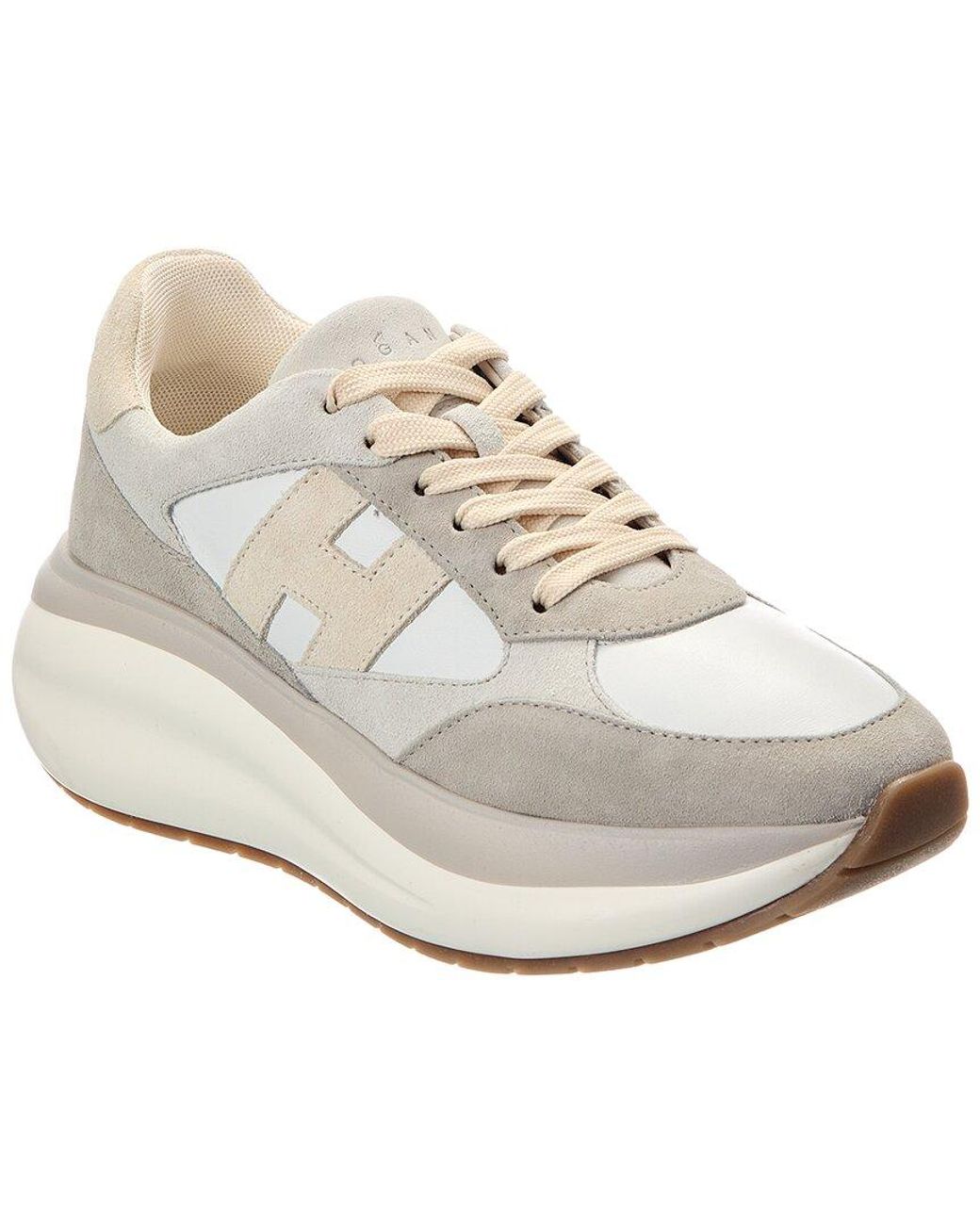 Hogan White Maxi I Active Suede Sneaker