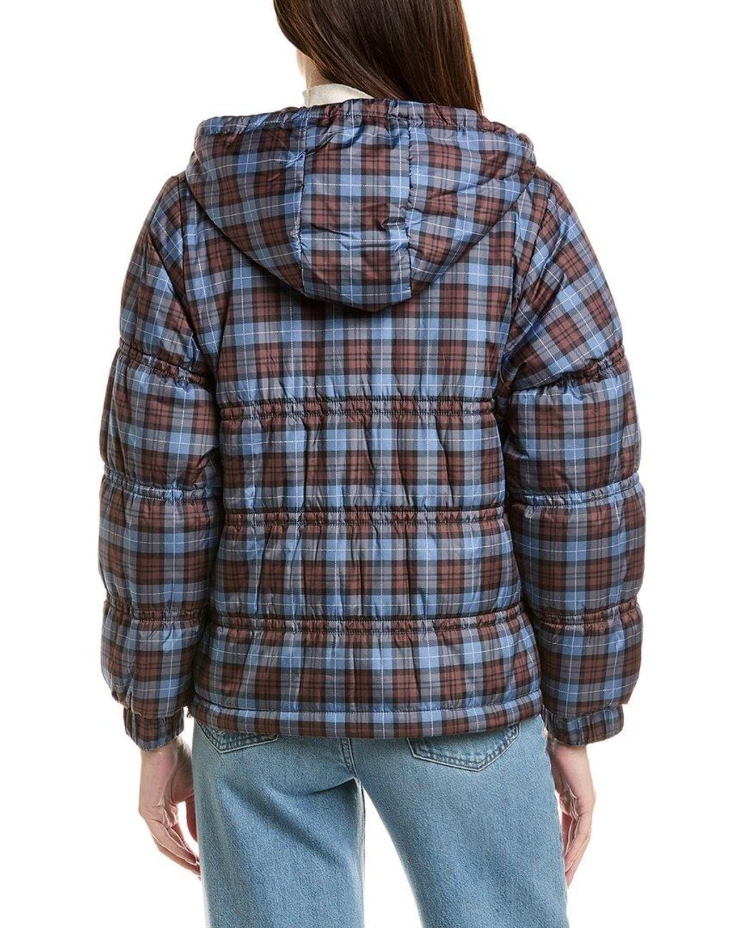 Scotch & Soda Blue Hooded Puffer Jacket