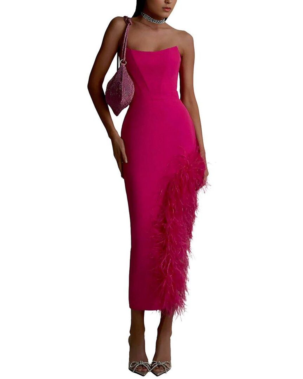 CAMILA BLANCO Red Midi Dress