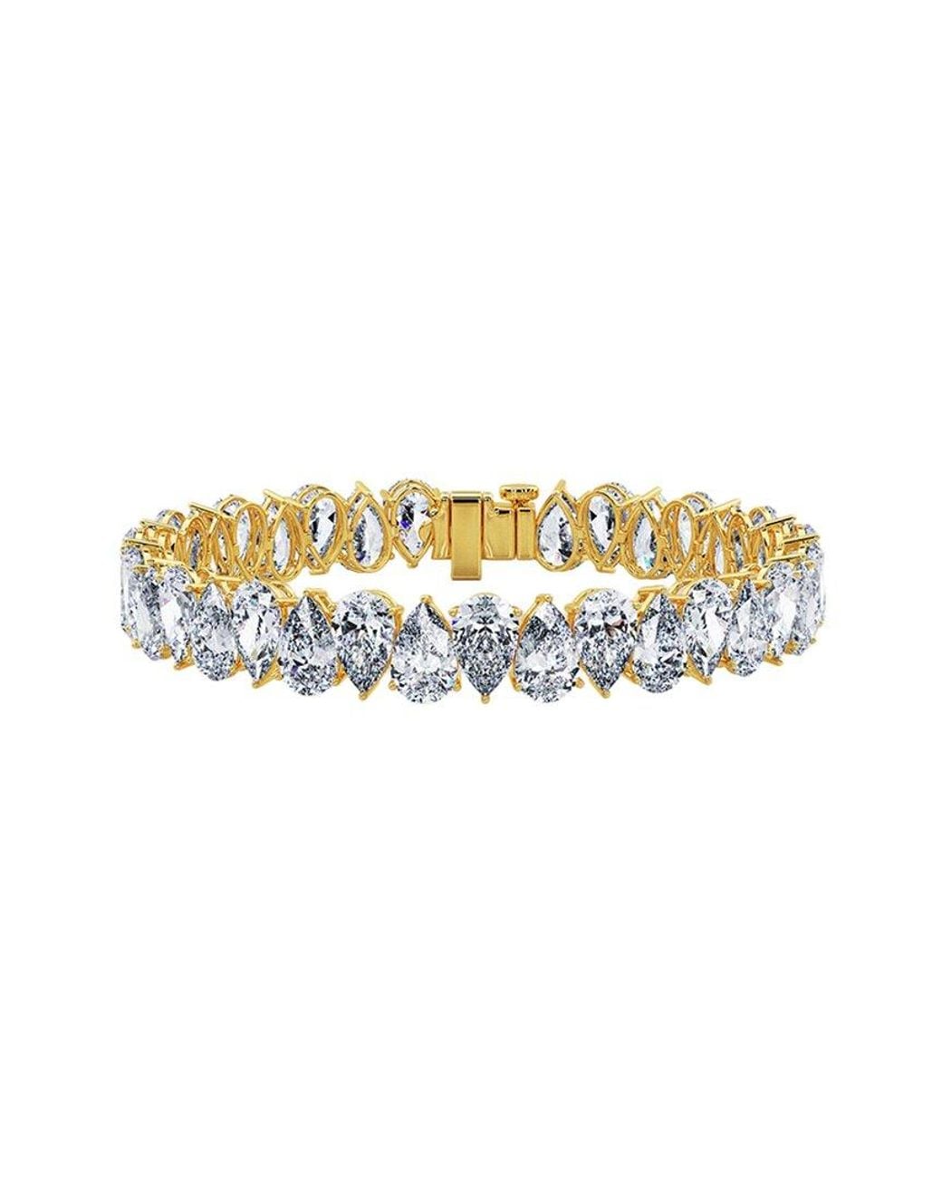 Lab Grown Diamonds White 14K 30.50 Ct. Tw. Lab-Grown Diamond Tennis Bracelet
