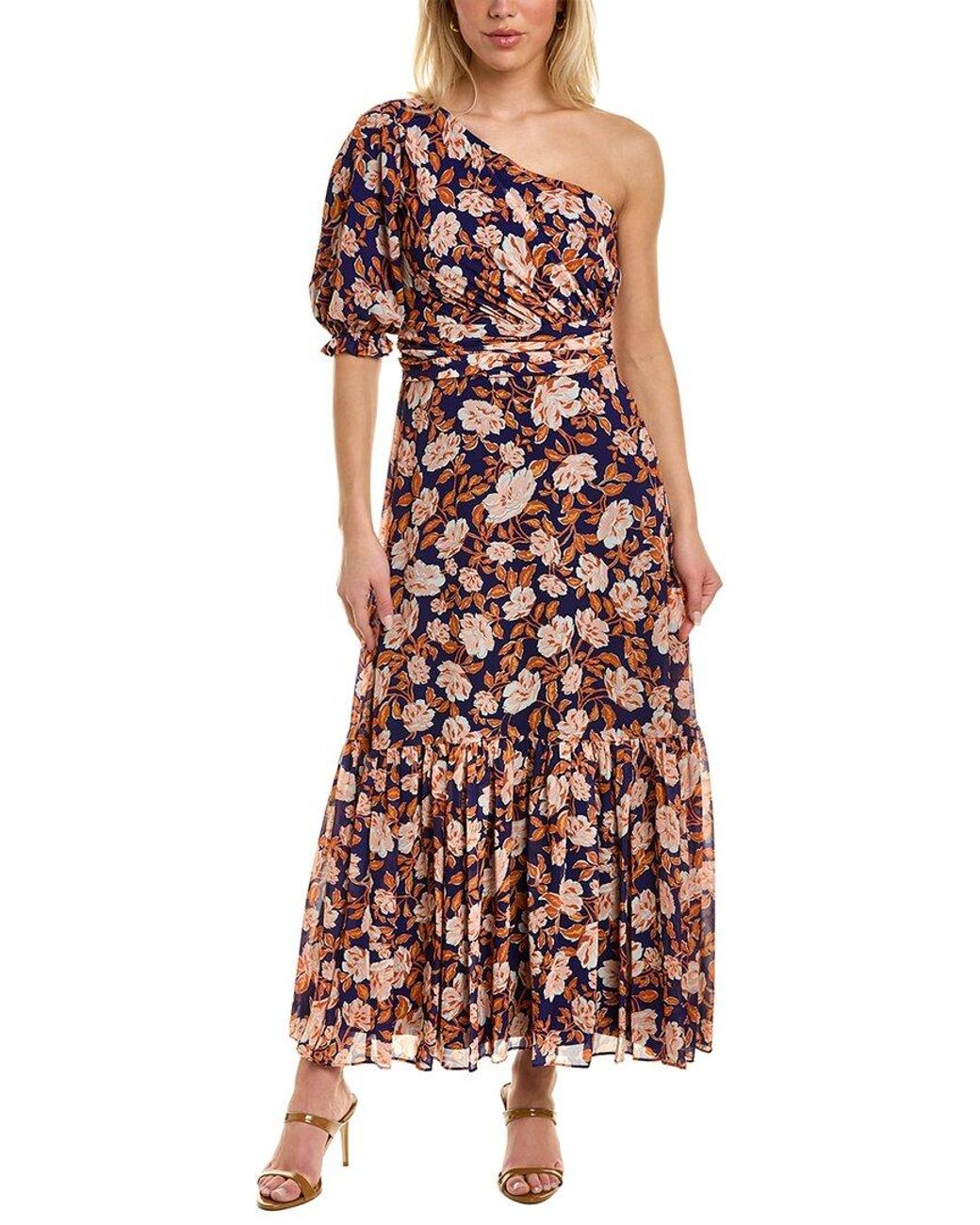AMUR Red Claudia Midi Dress