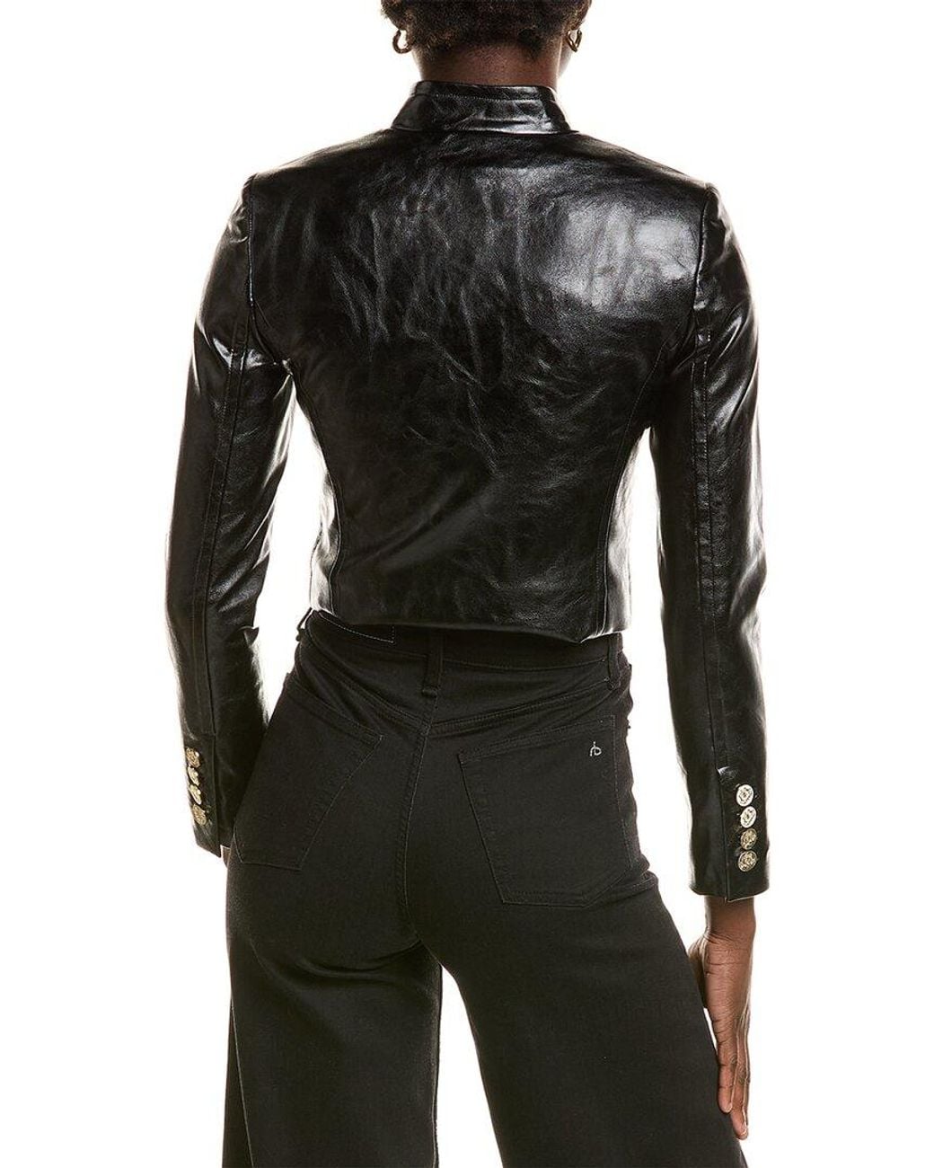 Alice + Olivia Black Emerson Military Jacket