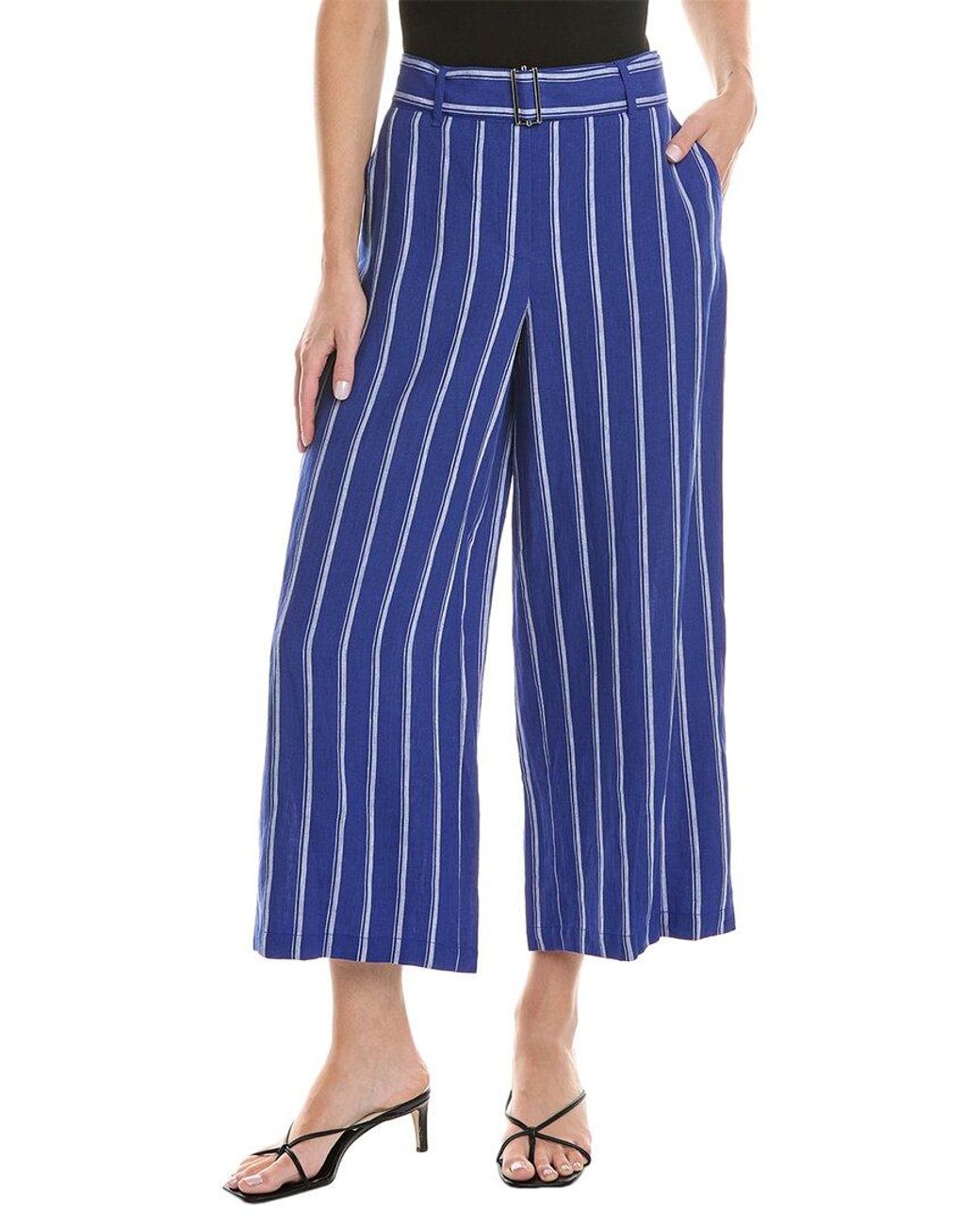 Lafayette 148 New York Blue Rockefeller Linen Pant
