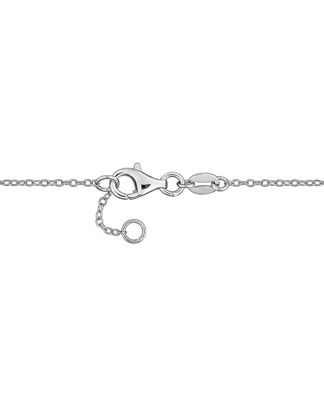 Rina Limor White 0.87 Ct. Tw. Citrine & 7-7.5Mm Pearl Charm Bracelet