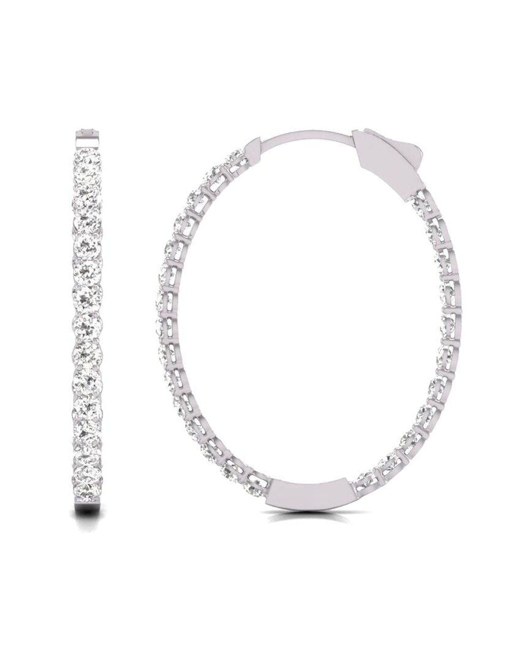 Diana M White Diana M. Fine Jewelry 14k 2.00 Ct. Tw. Lab Grown Diamond Hoops