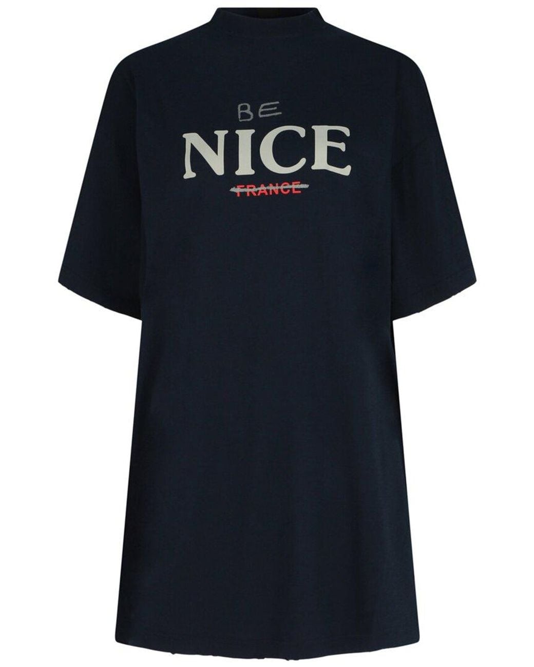 Balenciaga Blue Be Nice France Graphic T-Shirt