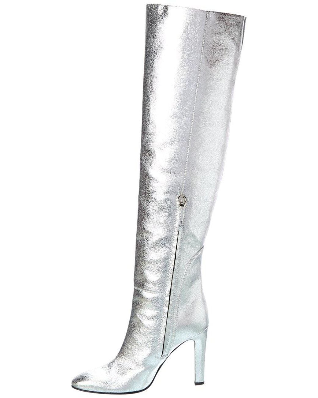 Giuseppe Zanotti White Hattie Leather Knee-Boot