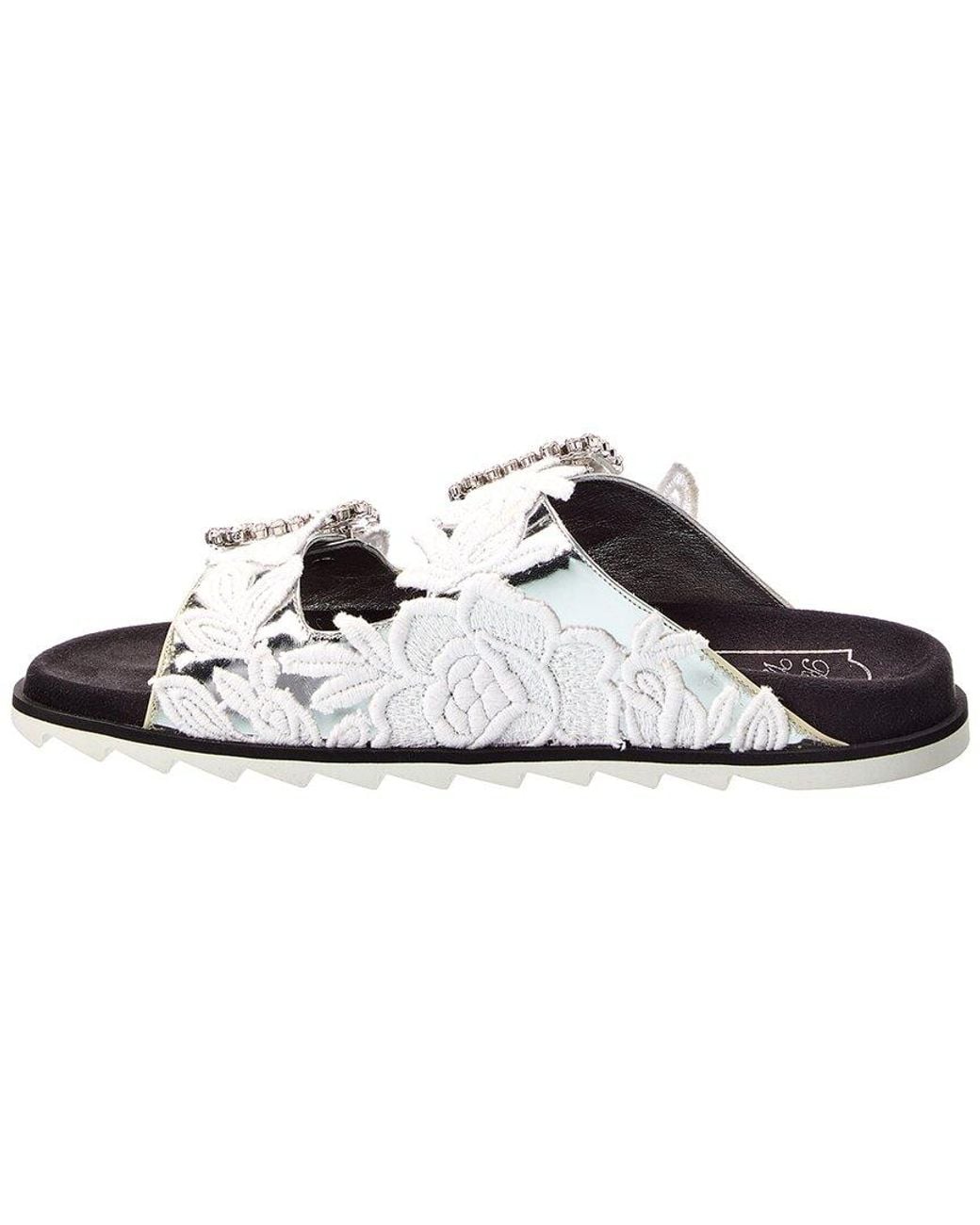 Roger Vivier Metallic Leather Slide