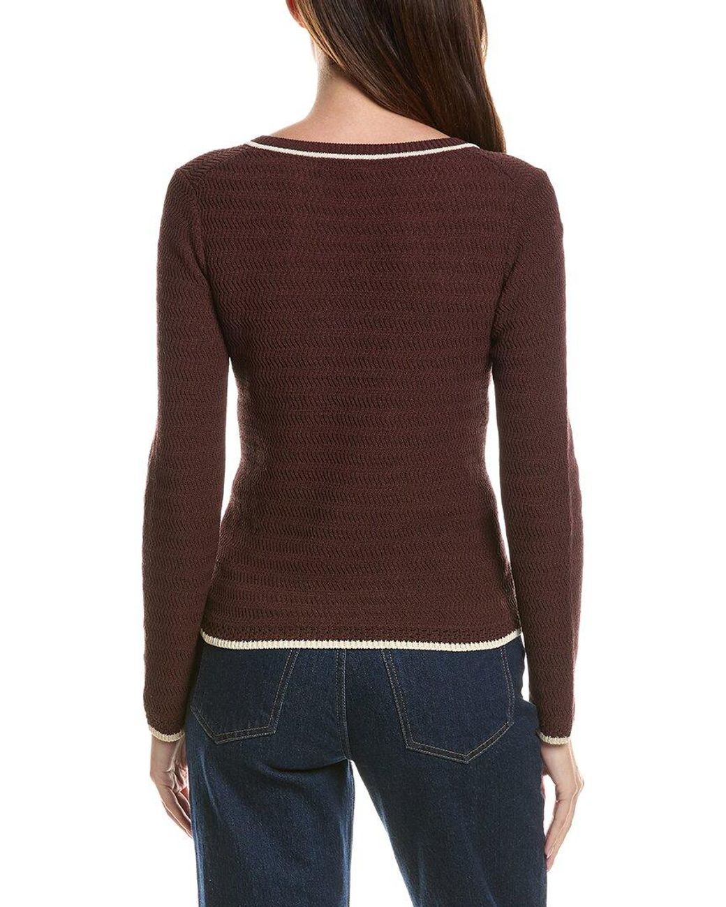 Rag & Bone Brown Costi V-Neck Sweater