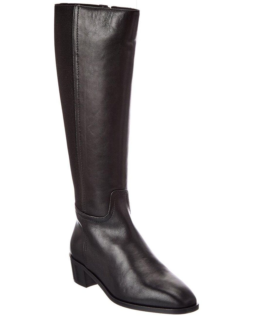 Aquatalia Black Ricarda Leather Boot