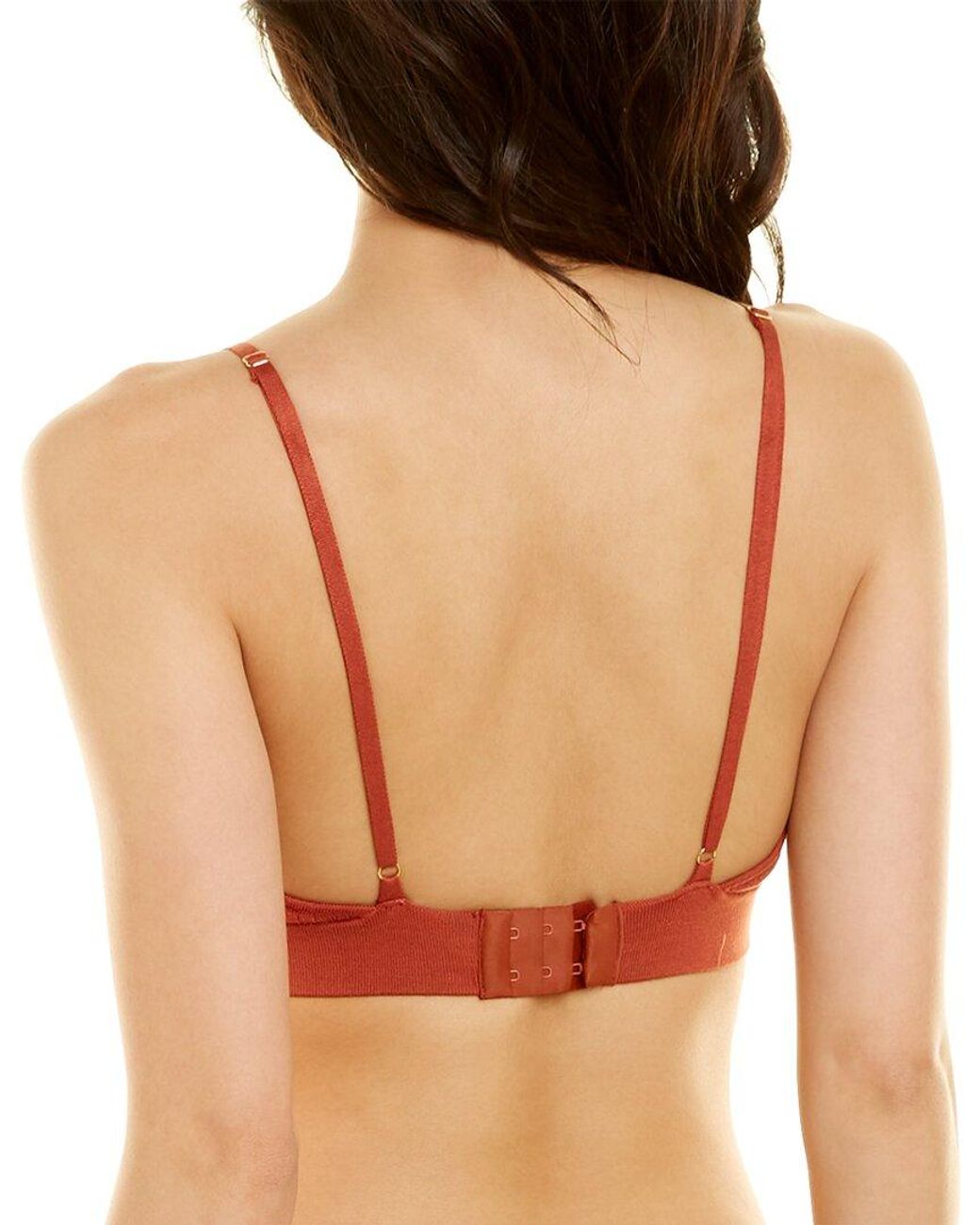 Dodo Bar Or Orange Willa Silk Knit Bra