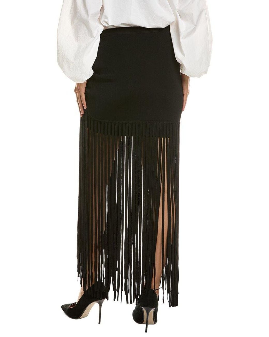 Toccin Black Amalia Ruched Midi Skirt