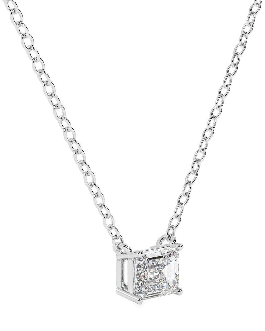 Lab Grown Diamonds Metallic 14K 0.50 Ct. Tw. Lab-Grown Diamond Necklace
