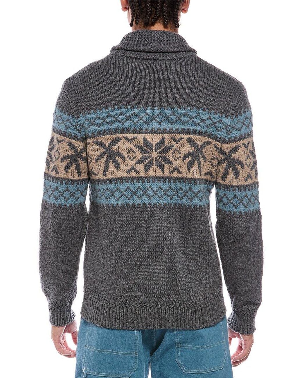 Faherty Brand Blue Surf To Snow Wool-Blend Cardigan for men
