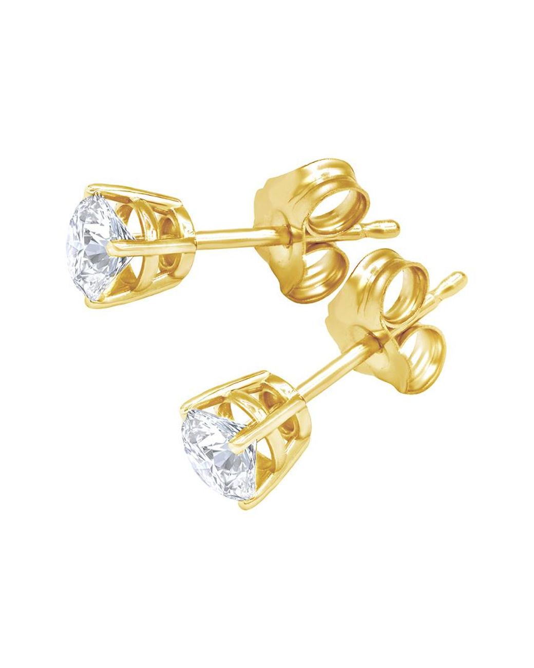 Diana M Metallic 14k 1.00 Ct. Tw. Diamond Studs