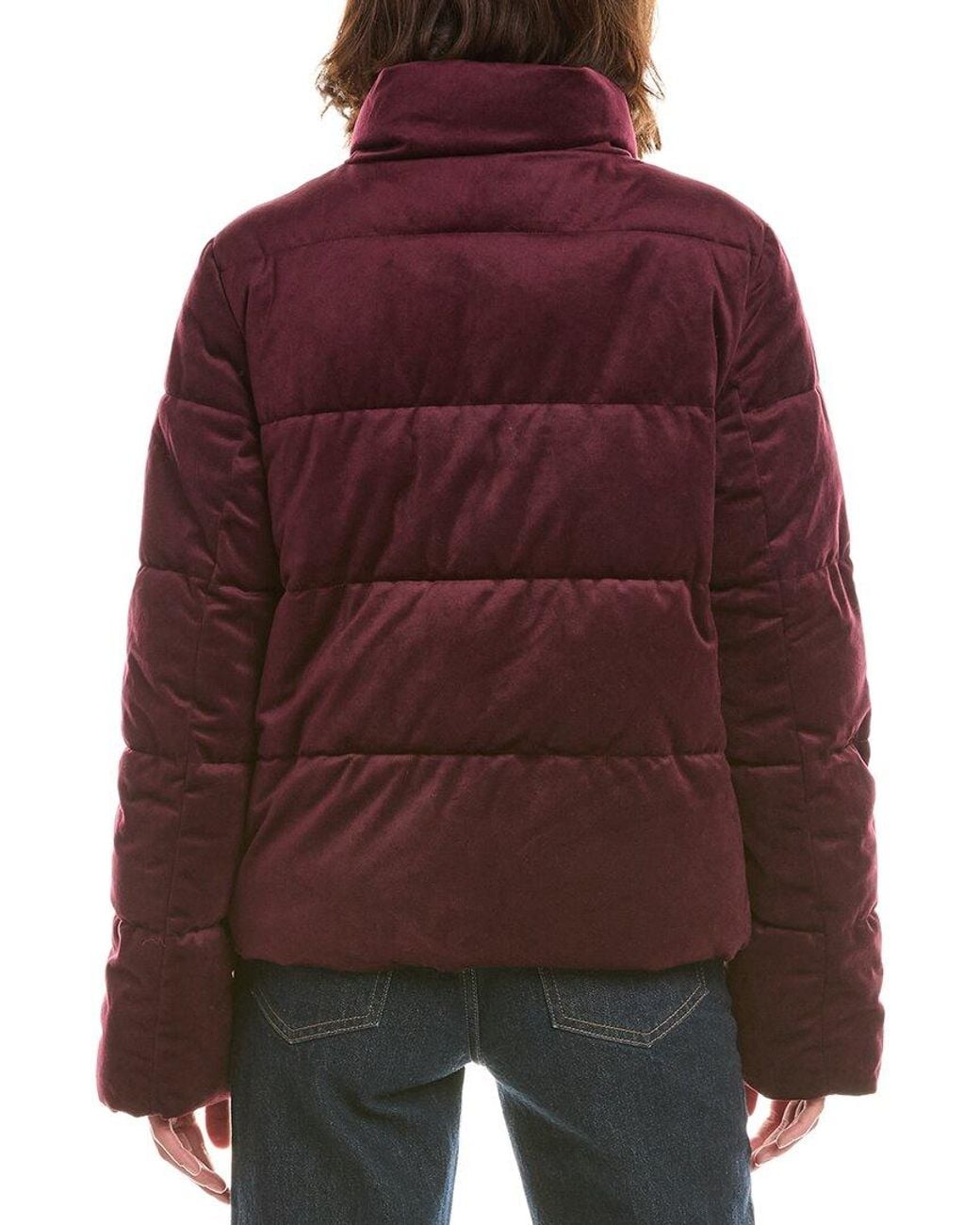 Cece Red Velvet Puffer Jacket