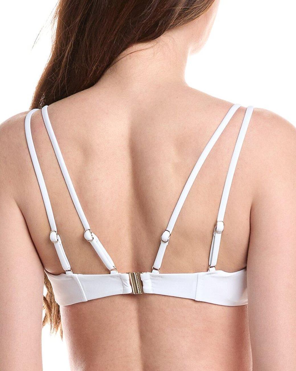 Ramy Brook White Nichelle Bikini Top